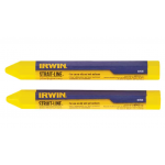 Irwin Strait-Line® 666062 Waterproof Crayons for Oily and Wet Surfaces -Yellow x 2