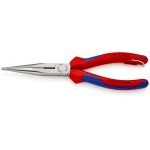 Knipex 26 12 200 T Snipe Nose Side Cutting Pliers With Multi-Component Grips Tethered - 200mm