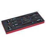 Bahco FF1E1004 Fit&Go 1/3 Foam Inlay 8 Piece Slotted, Philllips & Pozidriv Screwdriver Set