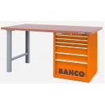 Bahco 1495KH8WB18TD Heavy Duty Low Height MDF top Workbench With 8 Drawer Orange Cabinet 1800mm Long
