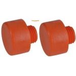 Thor 73-416PF Replacement Orange Plastic Face for Wooden & Plastic Handle Hammer 50mm - 2 Pack