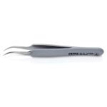 Knipex 92 31 10 ESD Precision ESD Curved Stainless Steel Tweezers With Rubber Handles 122mm