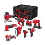 Milwaukee M12 FPP7A2-624P 12V FUEL 7 Piece Kit In Packout Cases - Power Pack