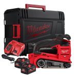 Milwaukee M18 FBTS75-552X 18V FUEL 75mm Belt Sander Kit 2x 5.5Ah High Output Batteries