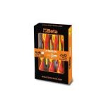 Beta 1273MQF/D6 6 Piece VDE Insulated Slim Blade SLotted & Phillips Screwdriver Set