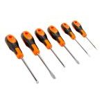 Bahco 610-6 6 Piece Slotted &amp; Pozi Screwdriver Set With Rubber Grips