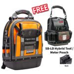 Veto Pro Pac TECH PAC Tool Backpack / Rucksack Bag HiViz Orange + SB-LD Hybrid Tool / Meter Pouch FREE
