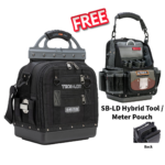 Veto Pro Pac TECH-LCT BLACKOUT Closed Top Tool Bag + SB-LD Hybrid Tool / Meter Pouch FREE
