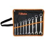 Beta 141/B9 9 Piece Ratcheting Combination Spanner Wrench Set 8-19mm