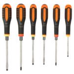 Bahco BE-9881TB ERGO™ Through Blade Screwdriver Set with Impact Grip Slotted & Phillips