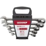Gedore Red R07205005 5 Piece Ratchet Combination Spanner Wrench Set 8-19mm
